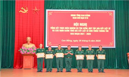 Cao Bằng tổng kết thực hiện nhiệm vụ tìm kiếm, quy tập hài cốt liệt sĩ giai đoạn 2021 - 2025